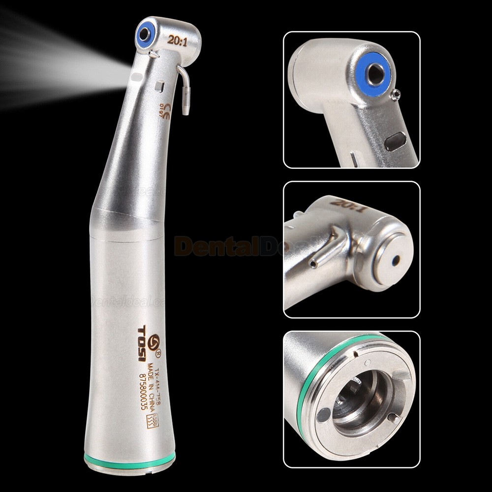 TOSI TX-414-758 Dental Fiber Optic 20:1 Contra Angle Handpiece